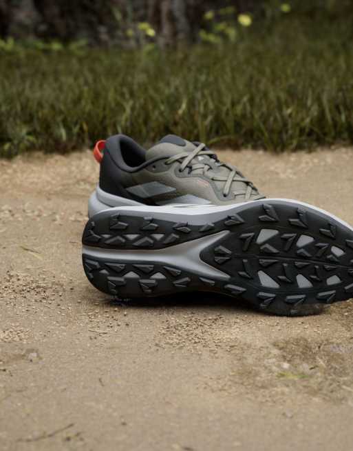 adidas performance Terrex Tracefinder Plus terränglöparskor i Olive Strata / Grey Two, 2 av 7