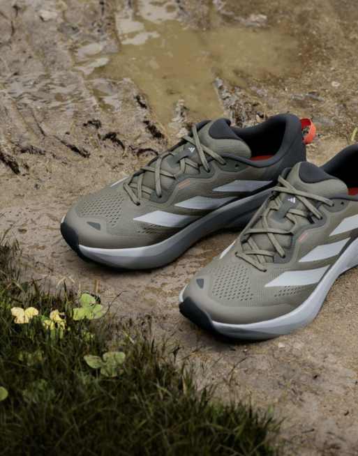 adidas performance Terrex Tracefinder Plus terränglöparskor i Olive Strata / Grey Two, 3 av 7
