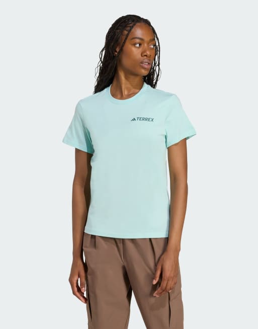 adidas Performance - Terrex - Turkis T-shirt med grafik