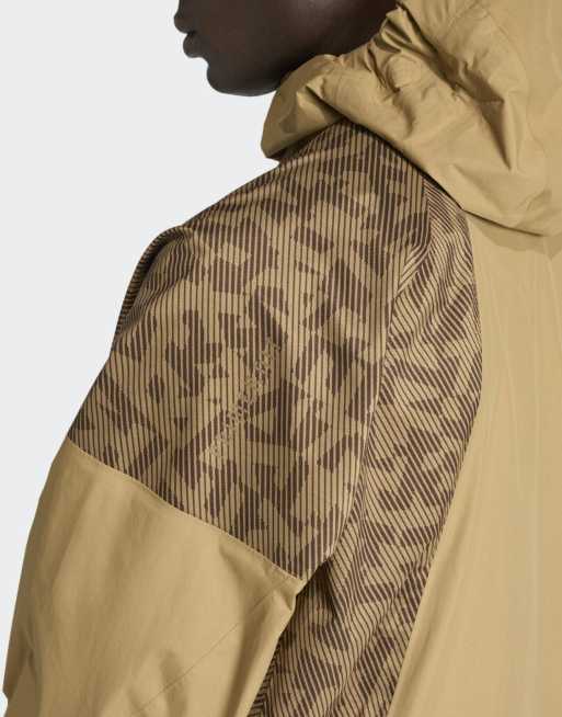 adidas performance Terrex xperior 2.5 layer hybrid primeknit climaproof jacket in cardboard, 4 of 4