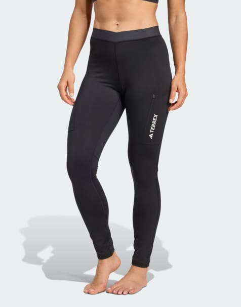 adidas performance Terrex xperior brushed tights in black - view 1