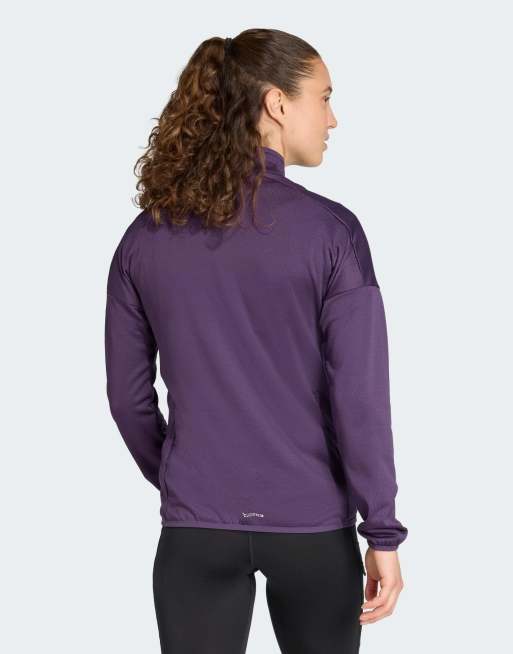 adidas Performance - Terrex Xperior Climawarm - Giacca leggera in pile color prugna aurora, 2 di 4