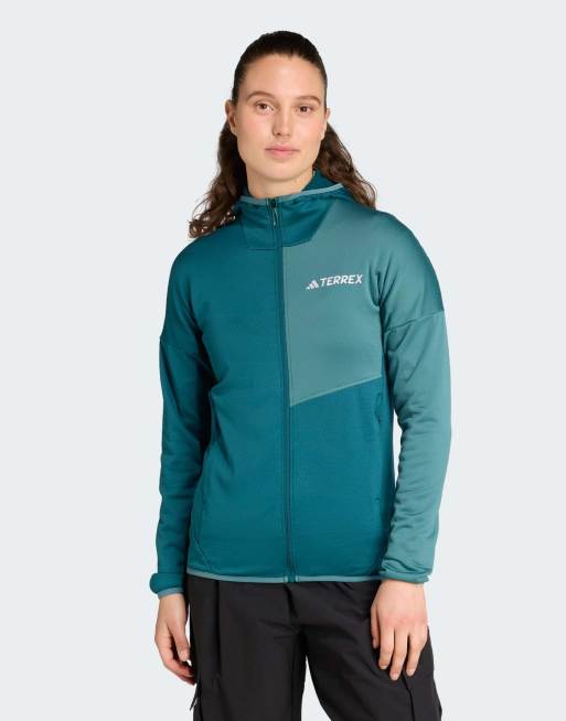 adidas performance - Terrex Xperior Climawarm - Veste en polaire légère à capuche - Vert mystère / sarcelle vintage