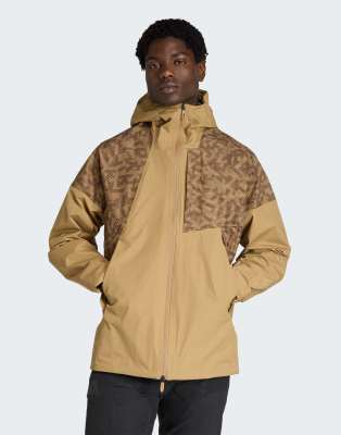 Performance - Terrex Xperior Hybrid Primeknit - Climaproof-Jacke mit 2,5-Lagen-Konstruktion in Cardboard-Brown Brown XS