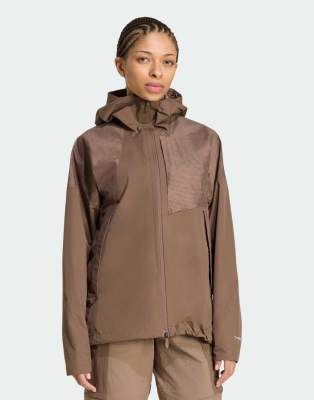 adidas Performance - Terrex Xperior Hybrid Primeknit - Climaproof-Jacke mit 2,5-Lagen-Konstruktion in Trace Brown