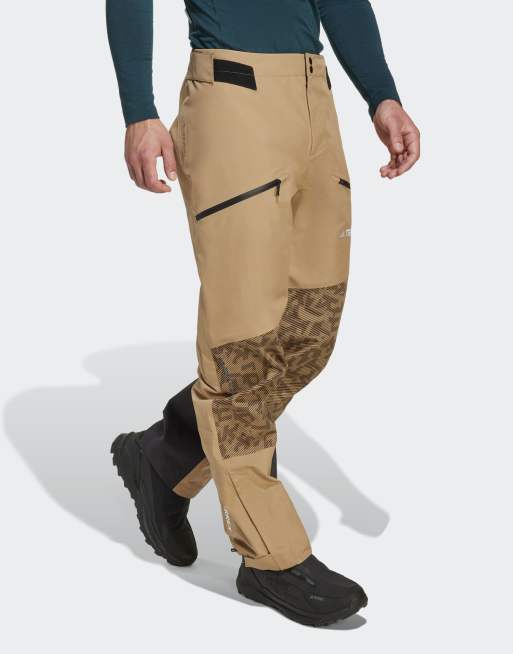 adidas performance – Terrex Xperior Hybrid Primeknit Climaproof+ – Jasnobrązowe spodnie, 3 z 4