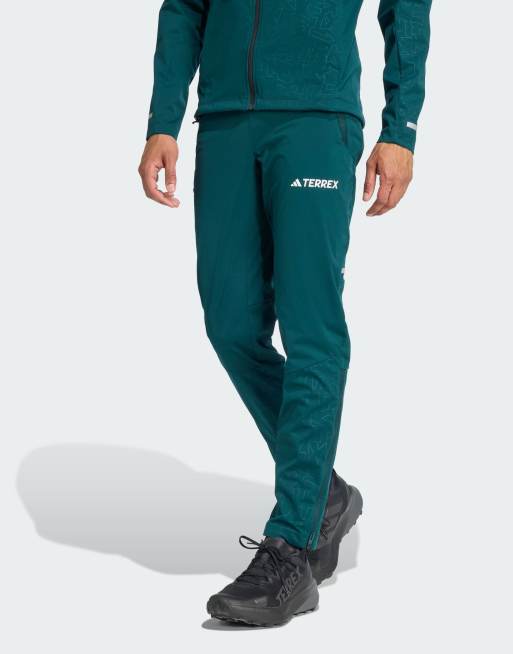adidas Performance – Terrex Xperior – Mörkgrön byxor för längdskidåkning i softshell-material