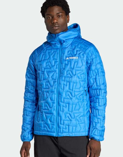 adidas performance - Terrex Xperior Primaloft - Giacca isolante ampia imbottita con cappuccio color blu ray