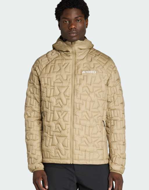 adidas performance - Terrex Xperior Primaloft - Giacca isolante ampia imbottita con cappuccio color cargo slavato