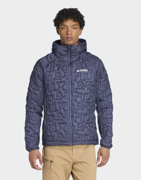adidas performance Terrex xperior primaloft loose fill insulated hooded jacket in shadow navy - view 1