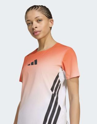 adidas Performance - Terrex Xperior Pro - T-Shirt in Weiß/Semi Impact Orange
