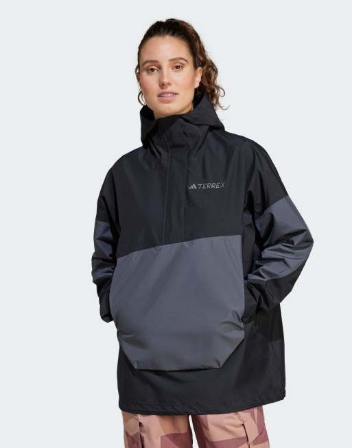 adidas Performance - Terrex Xploric - Climaproof - 2,5l Anorak in zwart en grijs