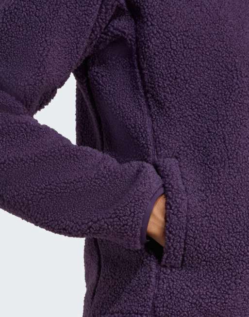 adidas Performance – Terrex Xploric – Lila sweatshirt i fleece med långa fibrer, 4 av 4