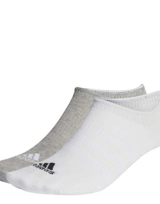 adidas Performance – Thin And Light – Zestaw 3 par skarpetek-stopek w kolorach szarym i białym