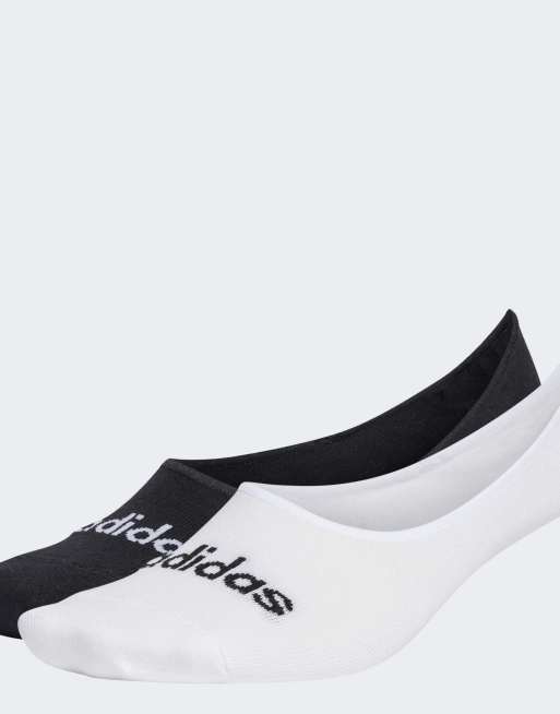 adidas Performance - Think Linear - 2 par ballerinasokker i hvid/sort, 2 af 3