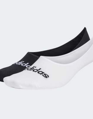 adidas Performance - Think Linear - 2er-Pack Ballerina-Socken in Weiß / Schwarz