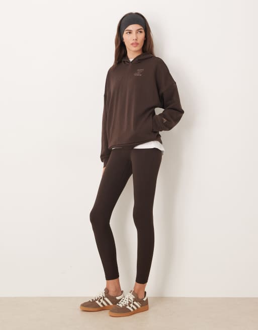 adidas Performance - Three Stripes Studios - Felpa con cappuccio marrone, 2 di 4