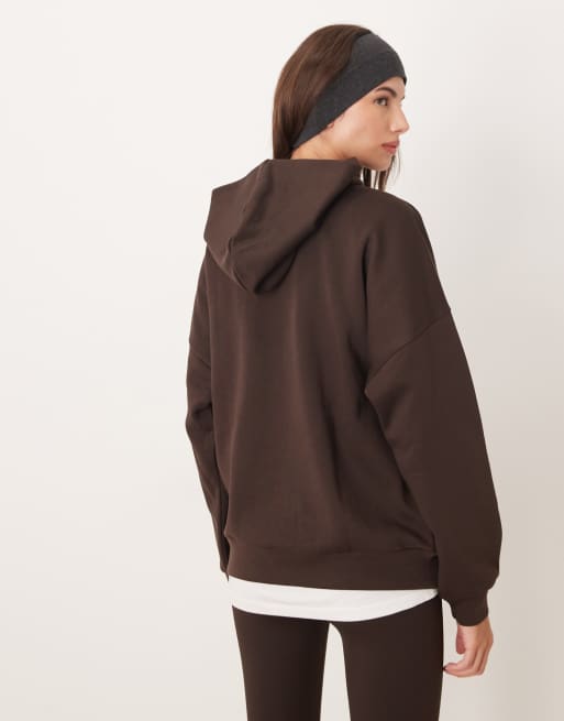 adidas Performance - Three Stripes Studios - Felpa con cappuccio marrone, 4 di 4