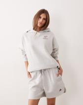 Sister Jane unisex lace trim hoodie in grey | ASOS