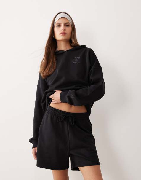 adidas Performance Three Stripes Studios jersey shorts in black - view 1