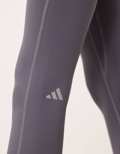 adidas Performance – Three Stripes Studios – Leggings in Schieferblau mit überkreuztem Bund, 2 von 5