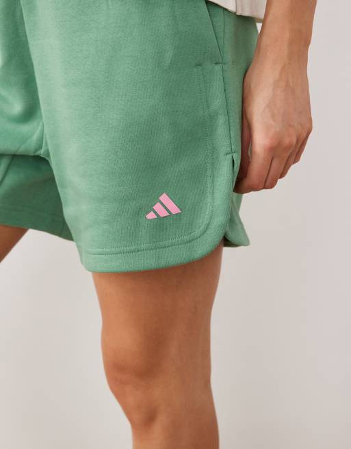 adidas Performance – Three Stripes Studios – Rosa jersey-shorts, 5 av 5