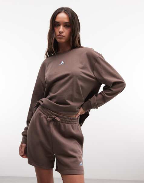 adidas Performance Three Stripes Studios shorts in brown - view 1