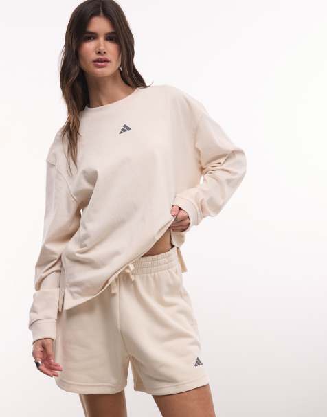 adidas Performance Three Stripes Studios Shorts in Cream - view 1