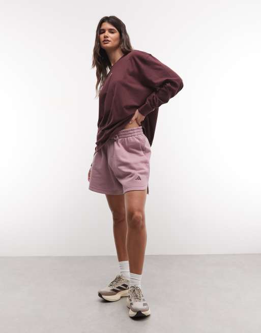 adidas Performance Three Stripes Studios Shorts in Lilac , 2 of 5
