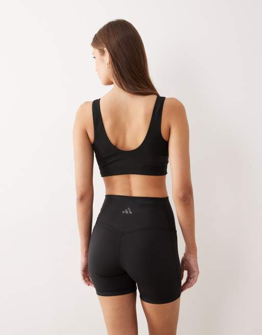adidas Performance Three Stripes Studios tanktop in zwart, 2 van 4