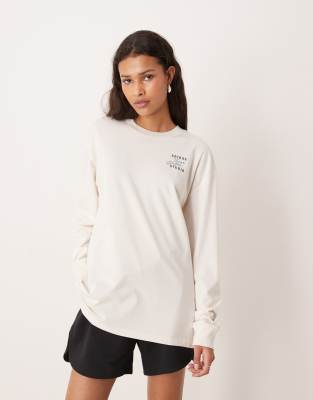 Three Stripes Studios - Top à manches longues - Blanc M