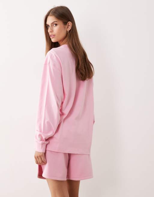 adidas performance - Three Stripes Studios - Top a maniche lunghe rosa, 2 di 4