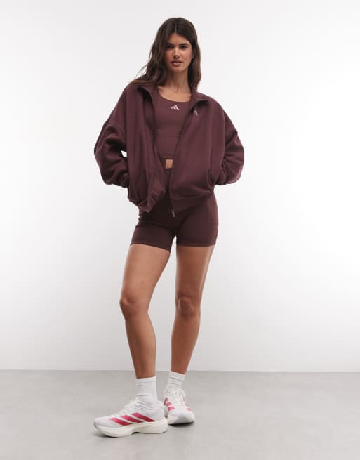 adidas Performance Three Stripes Studios Tracktop in Burgundy , 3 of 4
