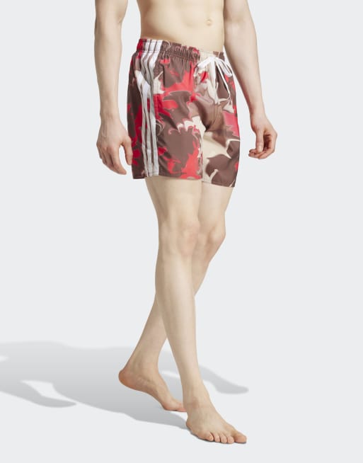 adidas performance - Tie-dye 5-inch zwemshort in preloved versleten robijnrood, 4 van 4