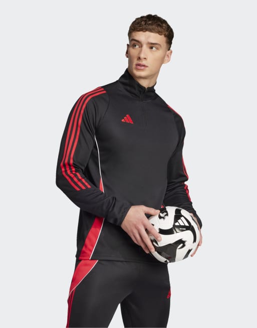 adidas Performance - Tiro 24 - Haut de survêtement - Noir et rubis pur, 3 de 4