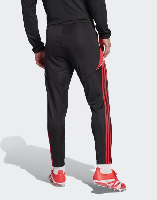 adidas performance Tiro 24 slim training pants in black / pure ruby, 3 of 5