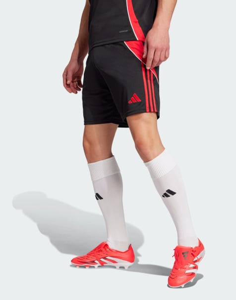 adidas performance – Tiro 24 – Svarta och rubinröda träningsshorts - view 1
