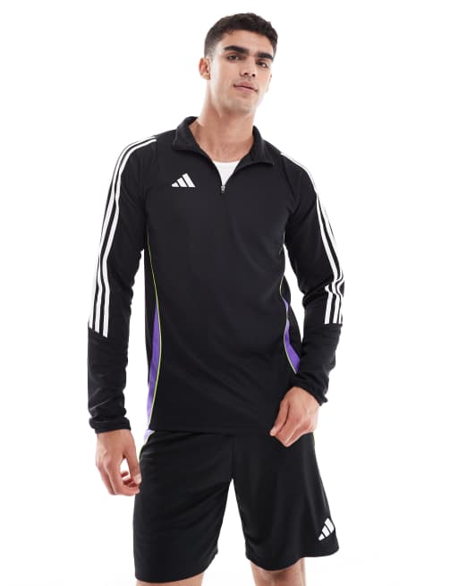 adidas Performance – Tiro 24 – Trainingsoberteil in Schwarz/Purple Rush
