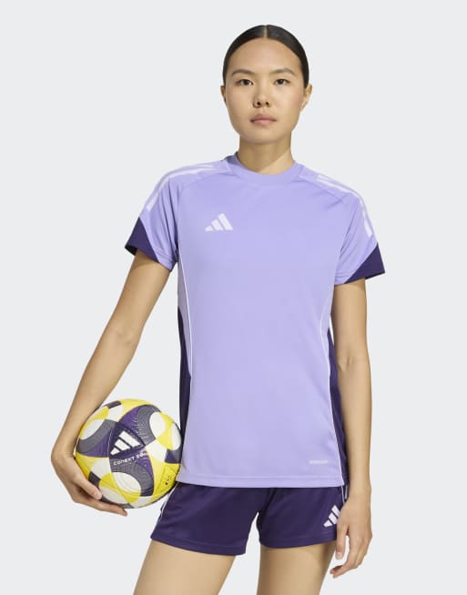 adidas performance – Tiro 25 Competition – Jasnofioletowa koszulka treningowa