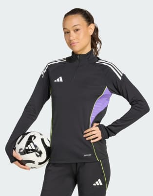 adidas Performance - Tiro 25 Competition - Trainingsoberteil in Schwarz/Purple Rush