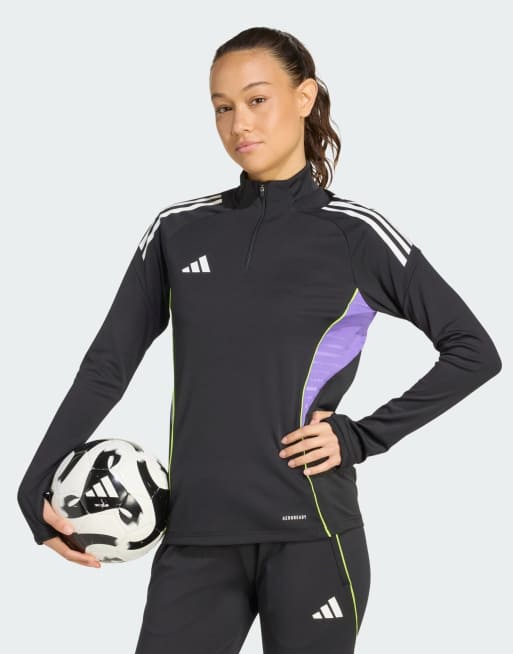 adidas Performance – Tiro 25 Competition – Trainingsoberteil in Schwarz/Purple Rush
