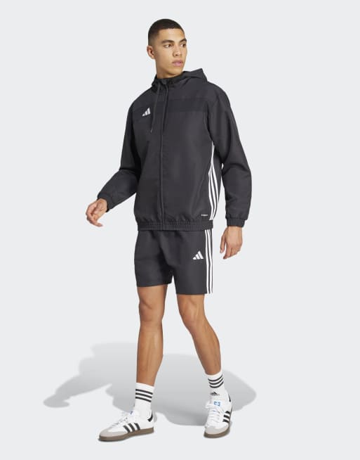 adidas Performance – Tiro 25 Essentials – Czarno-białe szorty z tkaniny, 5 z 5