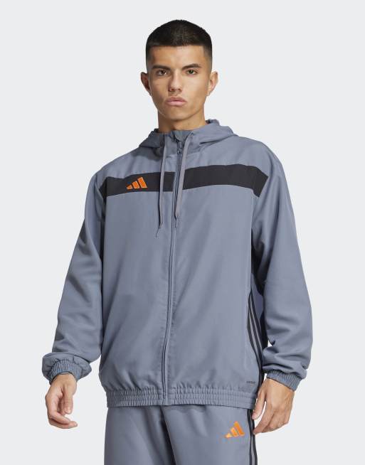 adidas Performance - Tiro 25 Essentials - Felpa con cappuccio color onice team / arancione super