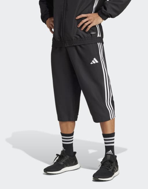 adidas Performance - Tiro 25 Essentials - Geweven 3/4 broek in zwart en wit