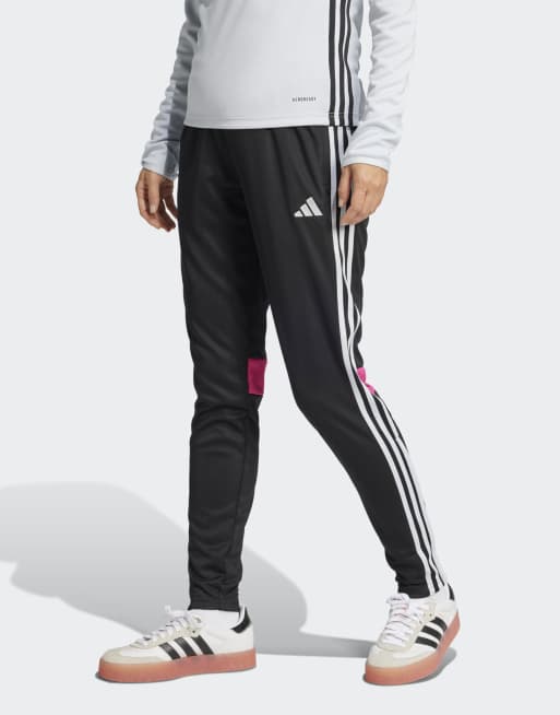 adidas performance - Tiro 25 - Essentials - Trainingsbroek in zwart, grijs en roze, 4 van 4