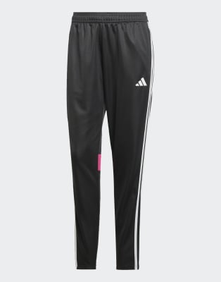 adidas Performance - Tiro 25 Essentials - Trainingshose in Schwarz / Clear Grey / Real Magenta