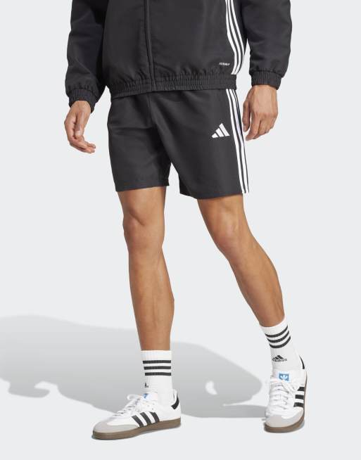 adidas Performance – Tiro 25 Essentials – Web-Shorts in Schwarz und Weiß