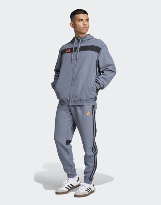 adidas performance Tiro 25 essentials woven hoodie in team onix