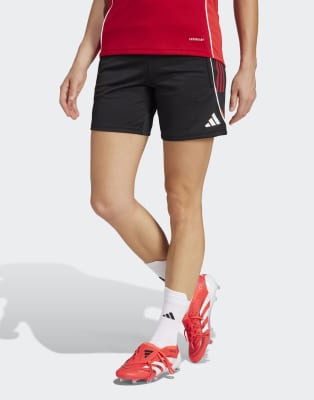 adidas Performance - Tiro 25 - Wettkampf-Trainingsshorts in Schwarz / Team Power Red 2