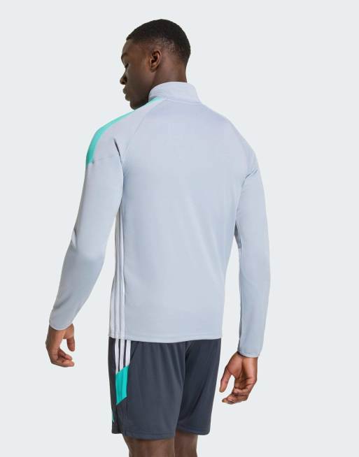 adidas Performance - Tiro 26 Essentials - Camiseta deportiva plateada y verde menta básica, 2 de 4